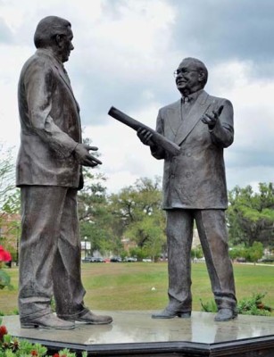 President Bernie Sliger and President Doak Campbell Statue