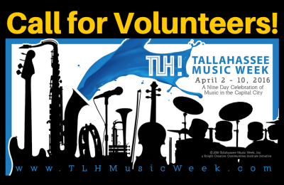 Call for Volunteers for Tallahassee Music Week!