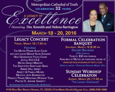 Metropolitan Cathedral of Truth Pastor Appreciation Weekend Legacy Concert