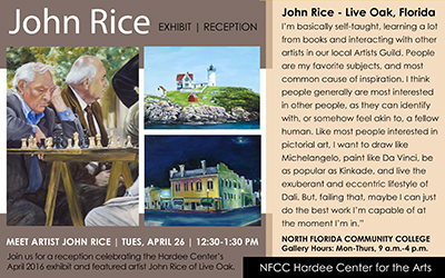 Gallery 1 - Art Reception with Live Oak Artist John Rice