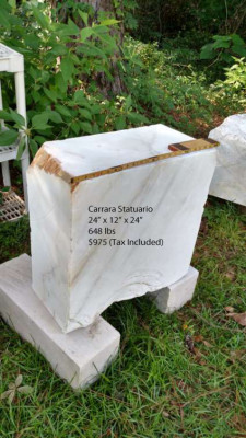 Block of Carrara Statuario Marble for Sale
