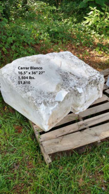 Block of Carrara Blanco Marble for sale
