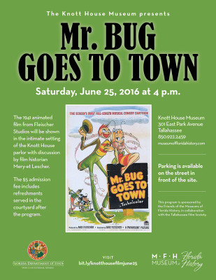 Indoor screening of Mr. Bug Goes To Town (1941) from Fleischer Studios