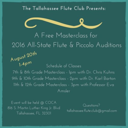 Gallery 4 - Free Masterclass for 2016 All-State Flute & Piccolo Auditions