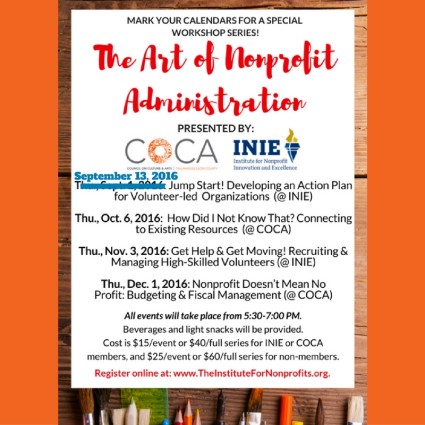 Gallery 1 - The Art of Nonprofit Administration Workshop Series