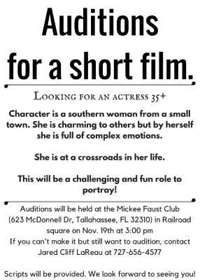 Auditions for a short film