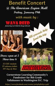Benefit Concert with Wava Reed, The Adventures of Anabelle Lyn and Two Foot Level