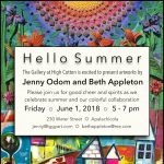 Hello Summer: Jenny Odom and Beth Appleton, Gallery Art Opening