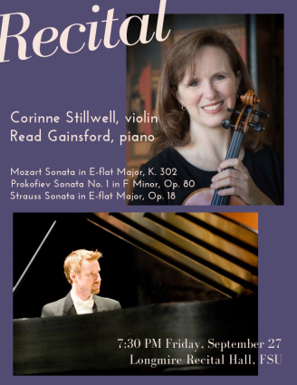 Gallery 1 - Corinne Stillwell, violin & Read Gainsford, piano