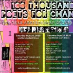 100 Thousand Poets for Change celebrates 10 Years with 2 Global Online Readings