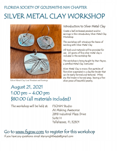 Silver Metal Clay Jewelry Workshop