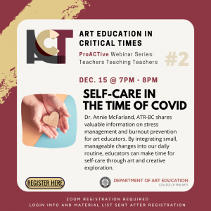 Free PD for Art Teachers: Self-Care in the Time of COVID webinar