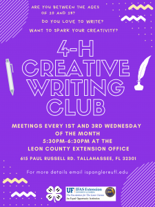 4-H Creative Writing Club
