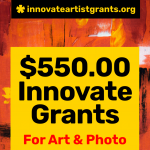 $550.00 Innovate Grants for Artists + Photographer...