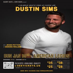 Dustin Sims (stand-up comedy) w/ Jesse Peyton, Dak...