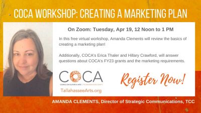 COCA Marketing Workshop: Creating A Marketing Plan (April 2022 replay!)