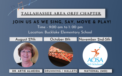 Tallahassee Area Orff Chapter Workshops