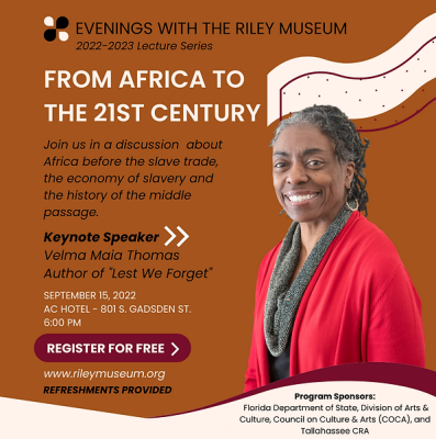 Lecture Series: From Africa to the 21st Century with Velma Maia Thomas