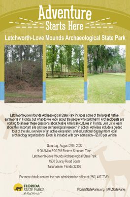 Letchworth-Love Mounds Public Archaeology Day
