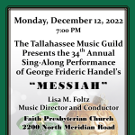 Gallery 1 - Tallahassee Music Guild's Sing-Along Messiah 2022