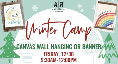 1 Day Winter Camp - Canvas Wall Hanging or Banner