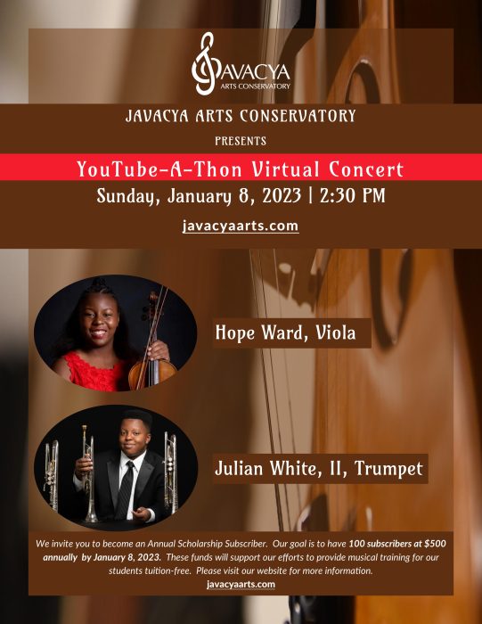 Gallery 1 - Javacya Arts Conservatory YouTube-A-Thon