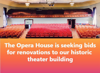 Seeking bids from General Contractors: Renovations to Monticello Opera House