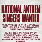 National Anthem Singers Wanted